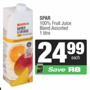 Spar 100% Fruit Juice Blend Assorted-1Ltr