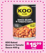 0Koo Baked Beans In Tomato Sauce-400g