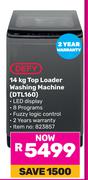 Defy 14Kg Top Loader Washing Machine DTL160