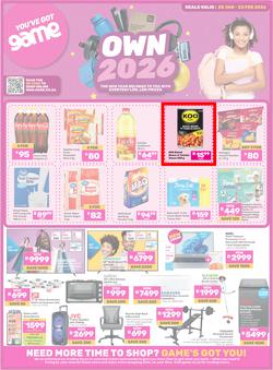 Game : Own 2026 (20 January - 23 February 2026), page 1