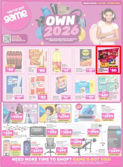 Game : Own 2026 (20 January - 23 February 2026), page 1