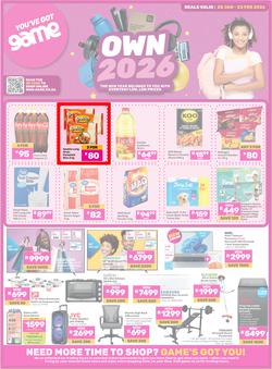 Game : Own 2026 (20 January - 23 February 2026), page 1