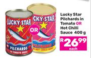 Lucky Star Pilchards In Tomato Or Hot Chilli Sauce-400g