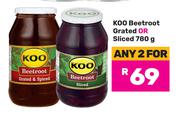 Koo Beetroot Grated Or Sliced-For 2 x 780g