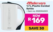 Mellerware 1.7L Plastic Corded Kettle 850006503