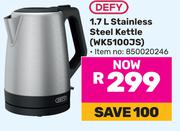 Defy 1.7L Stainless Steel Kettle WK5100JS 850020246