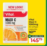 Vital Maxi C 1000mg 30 Softgel Capsules