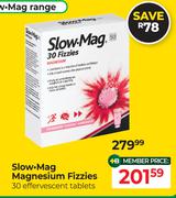 Slow Mag Magnesium Fizzies 30 Effervescent Tablets