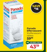Panado Effervescent 16 Effervescent Tablets 