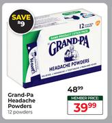 Grand-Pa Headache Powders 12 Powders