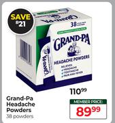 Grand-Pa Headache Powders 38 Powders