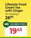 Lifestyle Food Green Tea With Ginger 20 Teabags
