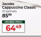 Jacobs Cappuccino Classic 10 Sachets