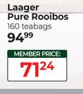 Laager Pure Rooibos 160 Teabags