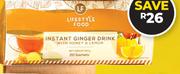 Lifestyle Food Ginger, Honey & Lemon Tea 20 Sachets