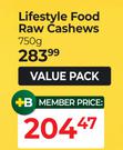 Lifestyle Food Raw Cashews-750g