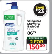 Safeguard Shower & Bath Gel-For 2 x 1L