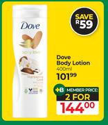 Dove Body Lotion-For 2 x 400ml