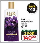Lux Body Wash-For 2 x 750ml