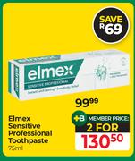 Elmex Sensitive Professional Toothpaste-For 2 x 75ml