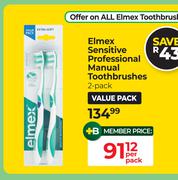 Elmex Sensitive Professional Manual Toothbrushes 2 Pack