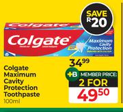 Colgate Maximum Cavity Protection Toothpaste-For 2 x 100ml