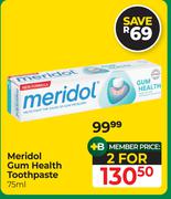 Meridol Gum Health Toothpaste-For 2 x 75ml
