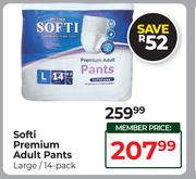 Softi Premium Adult Pants Large 14 Pack
