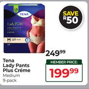 Tena Lady Pants Plus Creme Medium 9 Pack