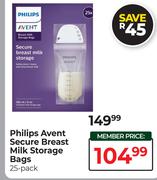 Philips Avent Secure Breast Milk Storage Bags-25 Pack