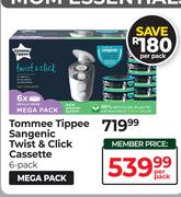 Tommee Tipee Sangenic Twist & Click Cassette-Per  Pack