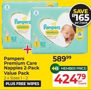 Pampers Premium Care Nappies 2 Pack Value Pack-Per 2 Pack
