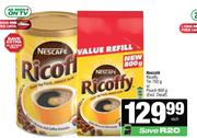Nescafe Ricoffy Tin 750g Or Pouch 800g (Excl. Decaf)-Each