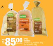 Spar Freshline Onions 1kg, Potatoes 2kg And Butternut 3kg-For All