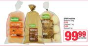 Spar Freshline Butternut 3kg + Potatoes 2Kg + Onions 2Kg-Per Combo