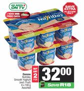 Danone Nutriday Smooth Yoghurt-For 2 x 6 x 100g
