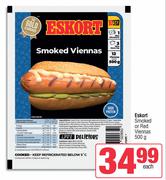 Eskort Smoked Or Red Viennas-500g