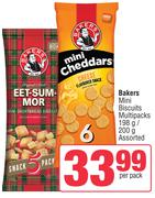 Bakers Mini Biscuits Multipacks Assorted-198g/200g