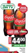 Coca Cola Original Soft Drink-For 2 x 2Ltr