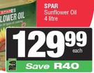 Spar Sunflower Oil-4Ltr