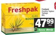 Freshpak Rooibos Tagless Teabags-80s Pack