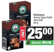Robertson Brown Spice Refill Assorted-For 2 x 80g