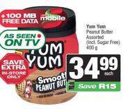 YumYum Peanut Butter Assorted (Incl. Sugar Free)-400g Each