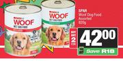 Spar Woof Dog Food Assorted-For Any 2 x 820g