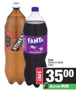 Fanta, Stoney Or Sprite-For 2 x 2Ltr