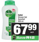 Dettol Shower Gel Assorted-500ml