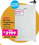 Defy 90L Bar Fridge White DBF90W 850003119
