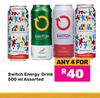 Switch Energy Drink Assorted-For 4 x 500ml