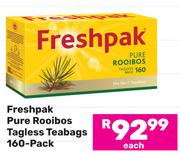 Freshpak Pure Rooibos Tagless Teabags 160 Pack