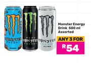 Monster Energy Drink Assorted-For 3 x 500ml
